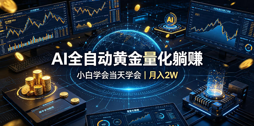 AI全自动黄金量化躺赚：小白学会当天学会，月入2W！-翌晨科技网