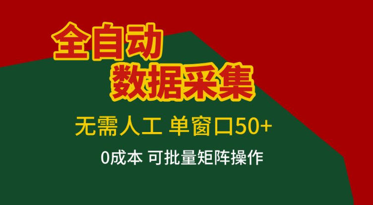 全自动数据采集，无需人工，单窗口50+，0成本可批量矩阵操作【揭秘】-翌晨科技网