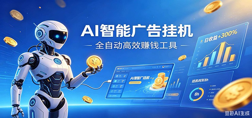 AI智能广告挂机，小白轻松上手，在家自动赚收益-翌晨科技网